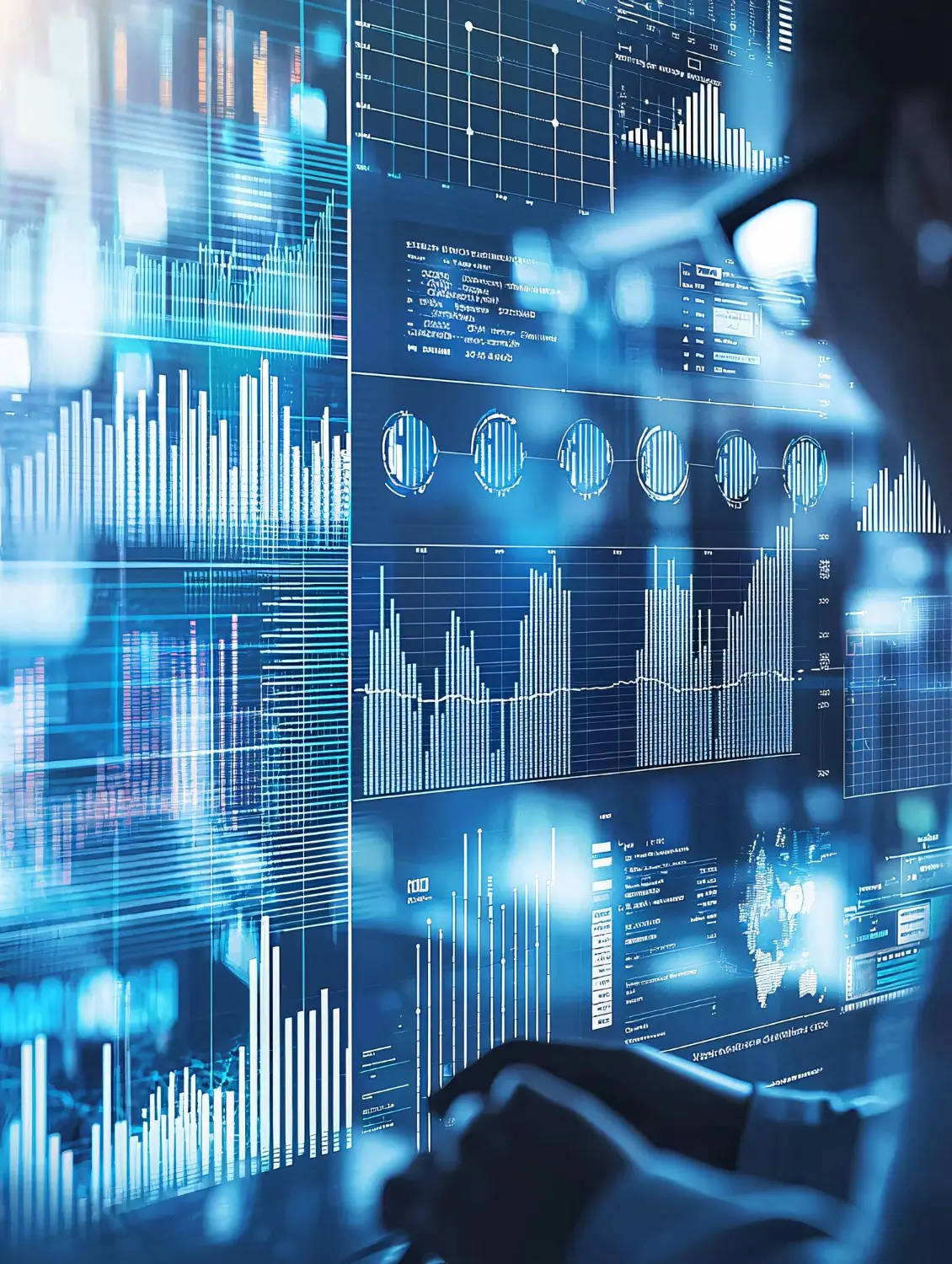 Business intelligence dashboard with advanced data analytics and real-time data visualization